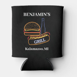 Backyard Grill mit Burgers Hot Dogbeer Dosenkühler