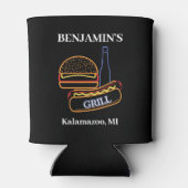 Backyard Grill mit Burgers Hot Dogbeer Dosenkühler (Rückseite)