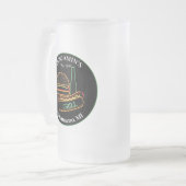 Backyard Grill mit Burgers Trinkbehälter Mattglas Bierglas (Vorderseite Links)