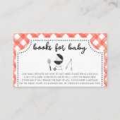 Backyard GRILLEN Baby Shower Books for Baby Visitenkarte (Vorderseite)