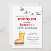 Backyard GRILLEN Birthday Einladung (Vorderseite)