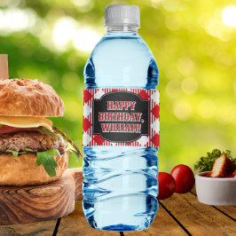 Backyard GRILLEN Birthday Party Wasserflasche Wasserflaschenetikett