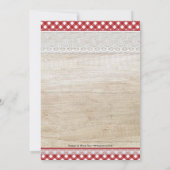 Backyard GRILLEN Paare Kinderdusche Einladung (Rückseite)