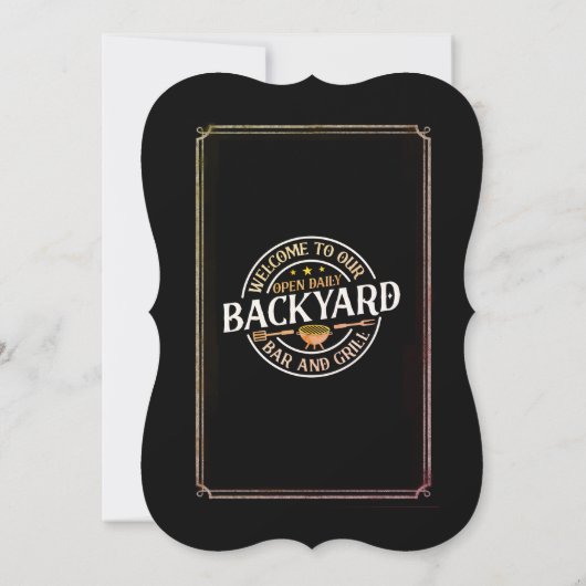 Backyard GRILLEN Party Einladung (Rückseite)
