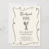 Backyard GRILLEN Summer Barbeque Cookout Party Einladung (Vorderseite)