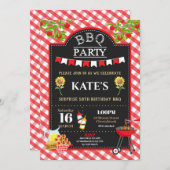 Backyard GRILLEN Überraschung Geburtstagsparty Son Einladung (Vorne/Hinten)