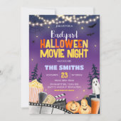 Backyard Halloween-Party Movie Night Party Einladung (Vorderseite)