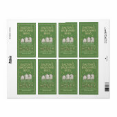 Backyard Hive Honey Jar Label Little Bees on Green (Vorne)