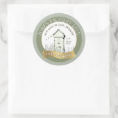 Backyard Hives Honey Pure Honey Green Gold Runder Aufkleber (Tasche)