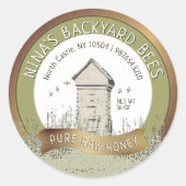 Backyard Hives Honey Pure Honey Row Honey Copper G Runder Aufkleber (Vorderseite)