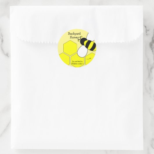 Backyard Honey Label Runder Aufkleber (Tasche)