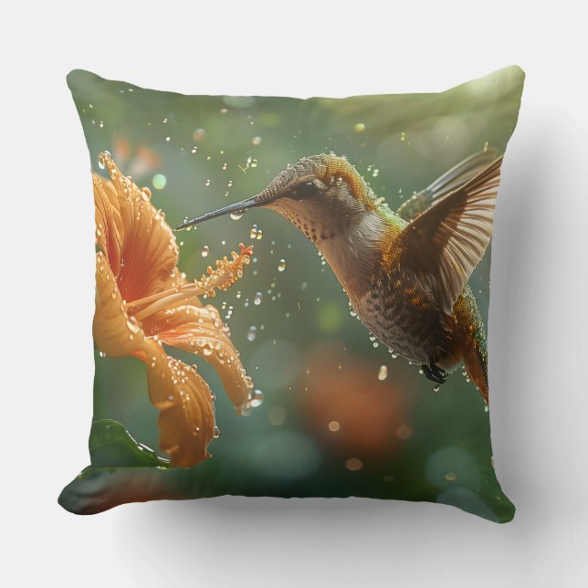 Backyard Hummingbird Feeders Kissen (Vorderseite)