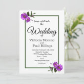 Backyard Lavander Daisy Einladung (Stehend Vorderseite)