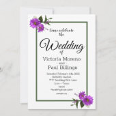 Backyard Lavander Daisy Einladung (Vorderseite)