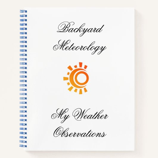 Backyard Meteorology Journal  Notizblock (Vorderseite)
