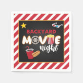 Backyard Movie Night Napkin Serviette (Vorderseite)