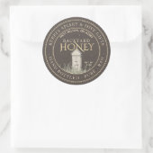 Backyard Nehmt Honey Label Hand Flaschen Roh Runder Aufkleber (Tasche)