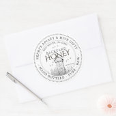 Backyard Nehmt Honey Label Hand Flaschen Roh Runder Aufkleber (Umschlag)