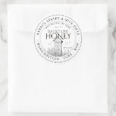 Backyard Nehmt Honey Label Hand Flaschen Roh Runder Aufkleber (Tasche)