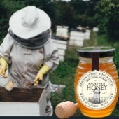 Backyard Nehmt Honey Label Hand Flaschen Roh Runder Aufkleber