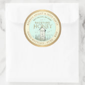 Backyard Nehmt Honey Label Hand Flaschen Roh Runder Aufkleber (Tasche)