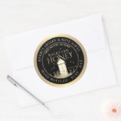 Backyard Nehmt Honey Label Hand Flaschen Roh Runder Aufkleber (Umschlag)