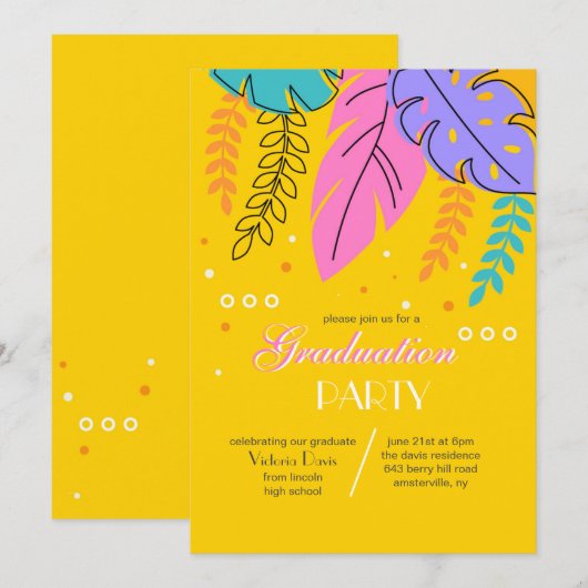 Backyard-Party Einladung (Vorne/Hinten)