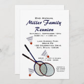 Backyard Picnic Games/ Badminton Einladung (Vorne/Hinten)