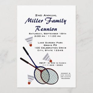 Backyard Picnic Games/ Badminton Einladung