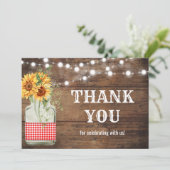 Backyard Picnic Party Dankeskarte (Stehend Vorderseite)