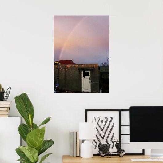 Backyard Rainbow Poster (Heimbüro)