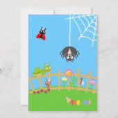 Backyard Scavenger Bug Jagd Birhtday Party Einladung (Rückseite)