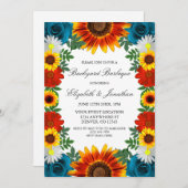 Backyard Summer Floral Backyard Barbeque Einladung (Vorne/Hinten)