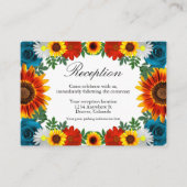 Backyard Summer Floral Empfang Begleitkarte (Vorderseite)