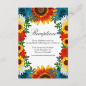 Backyard Summer Floral Empfang Begleitkarte (Vorderseite)