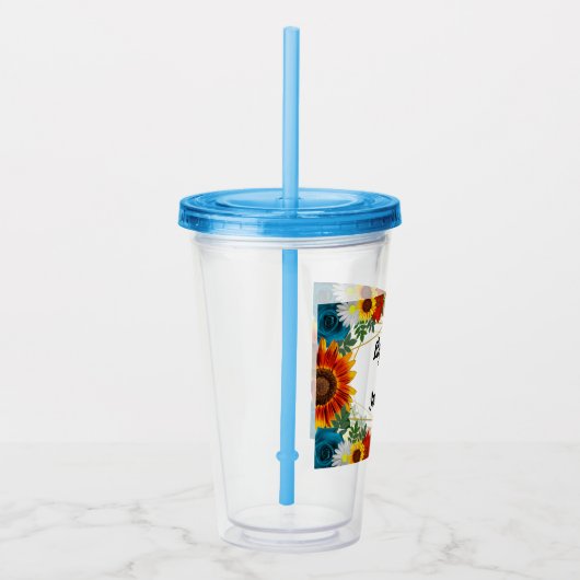 Backyard Summer Floral Geometric Acryltrinkbecher (Rechts)