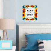 Backyard Summer Floral Geometric Foliendrucke (In Situ (Schlafzimmer))