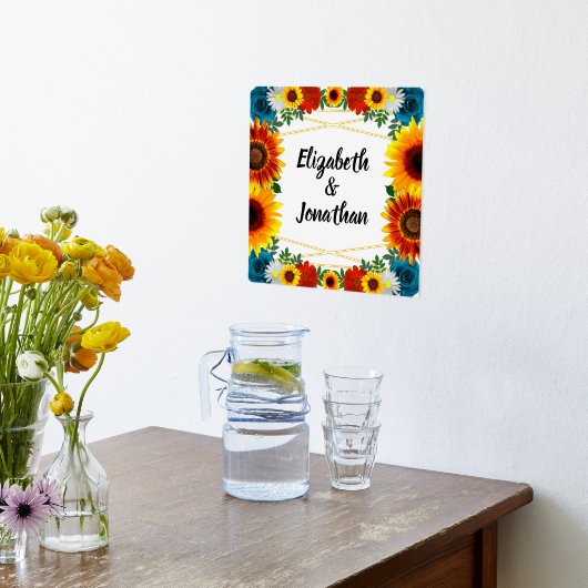 Backyard Summer Floral Geometric Foliendrucke (Ablage(Küche))