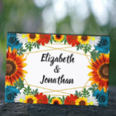 Backyard Summer Floral Geometric Gästebuch