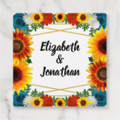 Backyard Summer Floral Geometric Geschenkanhänger (Rückseite)