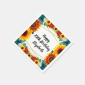 Backyard Summer Floral Geometric Napkins Serviette (Ecke)