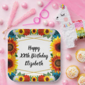 Backyard Summer Floral Geometric Pappteller (Party)