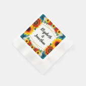 Backyard Summer Floral Geometric Serviette (Ecke)