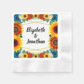 Backyard Summer Floral Geometric Serviette (Vorderseite)