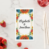 Backyard Summer Floral Geometric Serviette (Beispiel)