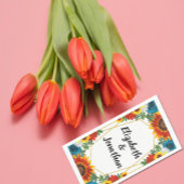 Backyard Summer Floral Geometric Serviette