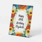 Backyard Summer Floral Geometric Sockelschild (Vorderseite)