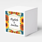 Backyard Summer Floral Geometric Wedding Geschenkschachtel (Vorderseite)