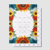 Backyard Summer Floral Graduation Party Pergament Einladungen (Versetzt (Einladung))