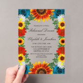 Backyard Summer Floral Probe Dinner Acryleinladungen (Insitu (Handheld))